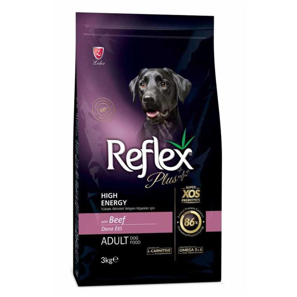 Reflex Plus High Energy Biftekli Yetişkin Köpek Maması 3 KG | SRC: Barcode: 8698995003506